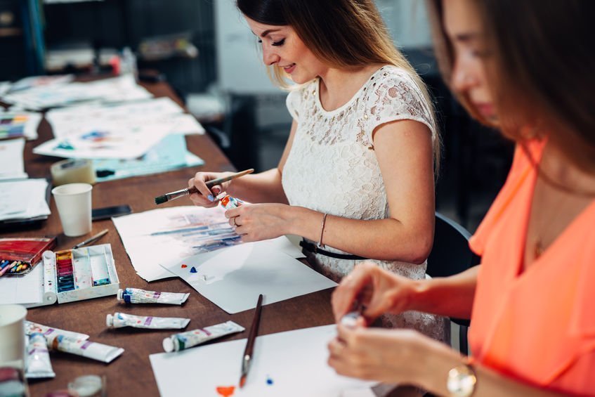 Ladies in art class